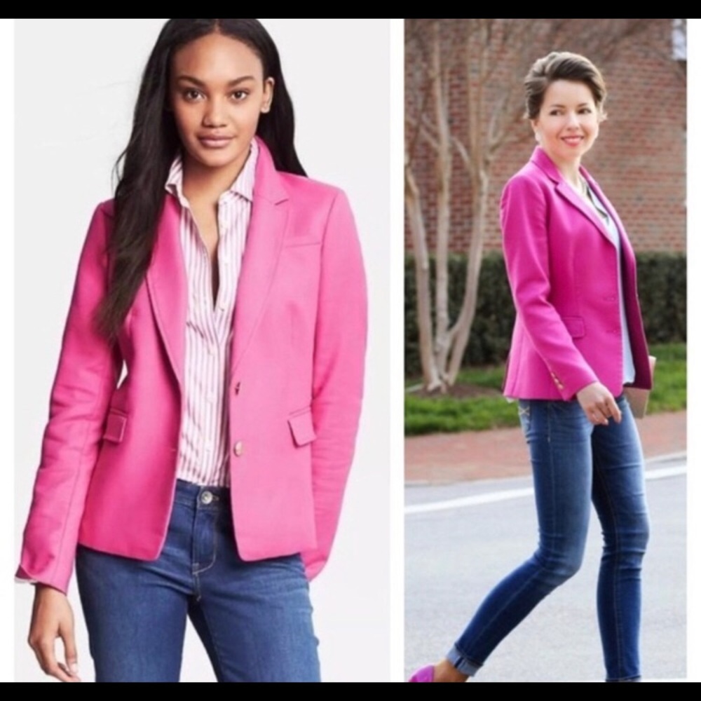 Gorgeous Hot Pink Banana Republic Blazer Sz 8
